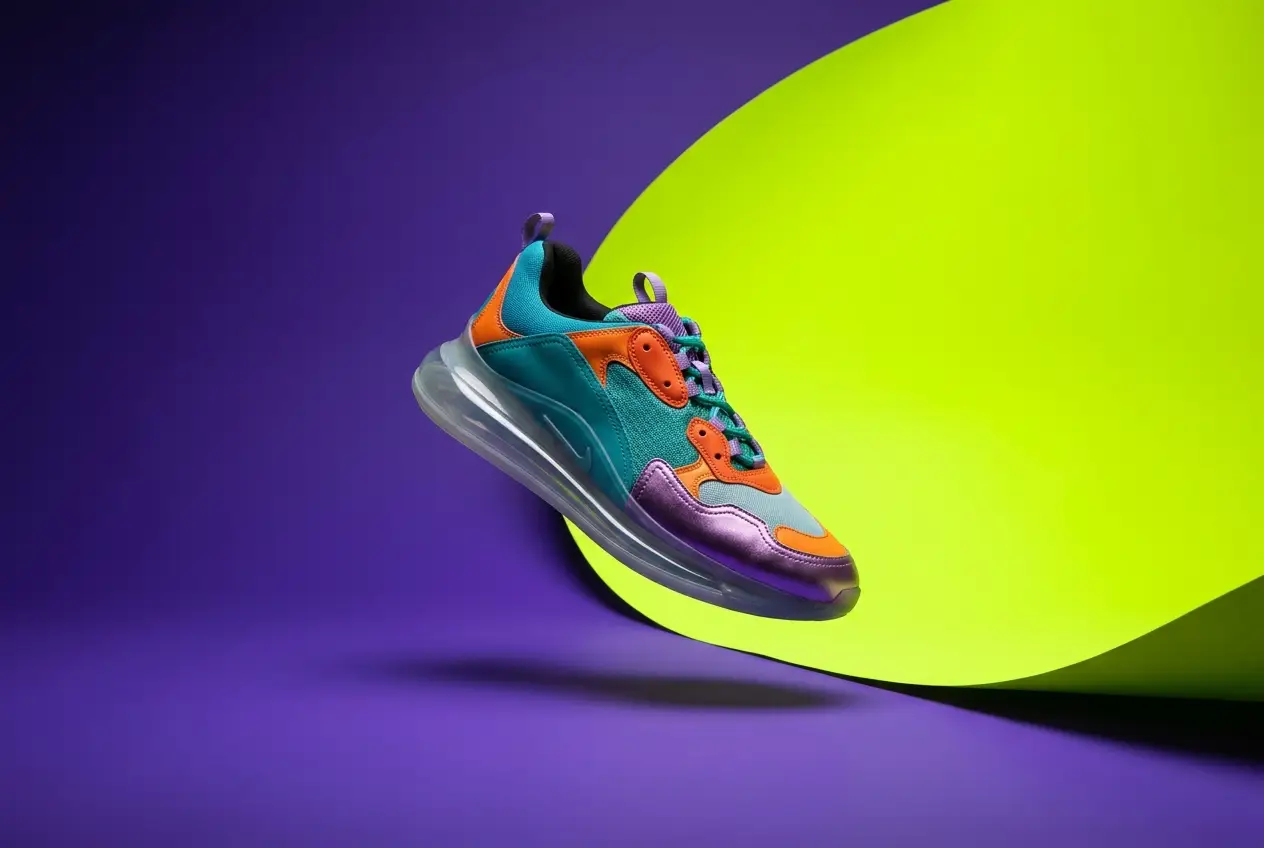Boutique e-commerce Kicks Studio — sneaker coloré